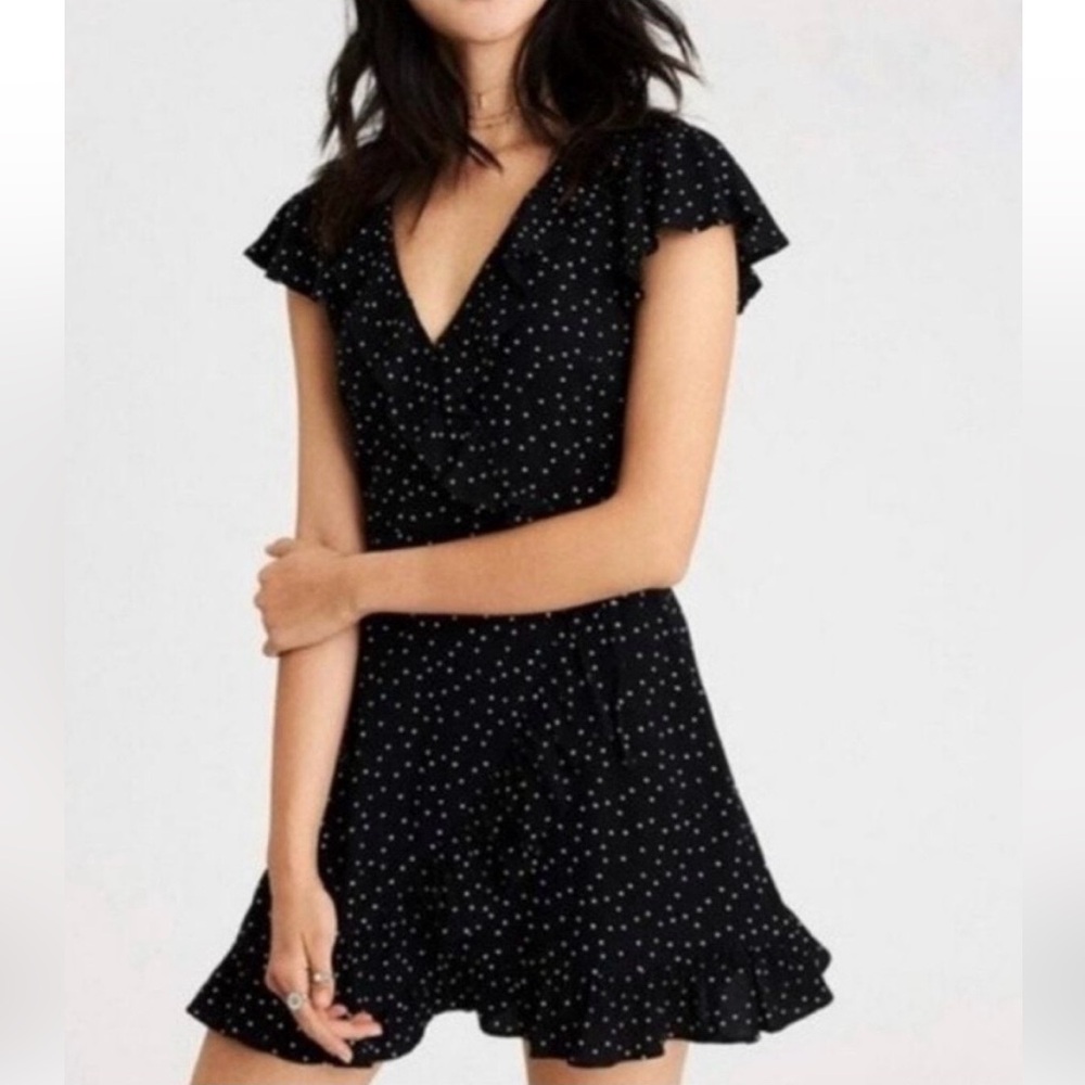 Brand New American Eagle Outfitters Women’s Black & White Polka Dot Dress- XS
